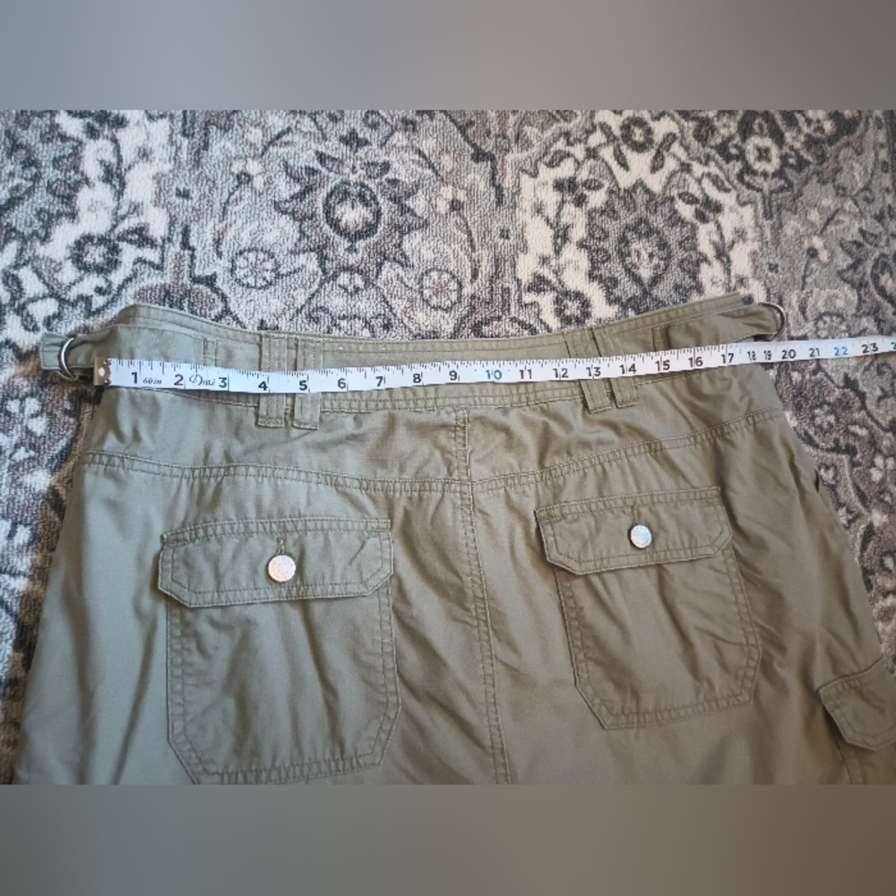Vintage Sonoma Y2K Cargo Skort Womens Size 16 Olive Utility Grunge Bratz Emo - Picture 9 of 9